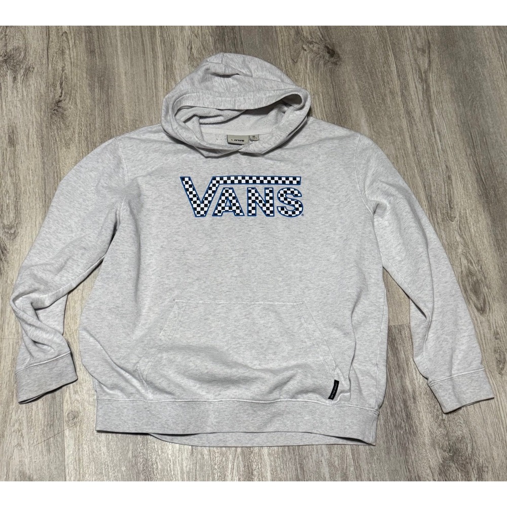 VANS pullover hoodie classic gray with checker detail size XL youth